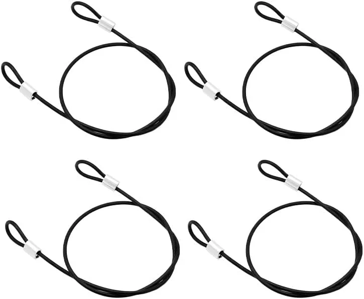 قفل کابل امنیتی 4 عددی، کابل قفل دوچرخه با حلقه دوتایی برای دوچرخه سواری در فضای باز، قفل سیم چمدان، 2mmx20cm قفل کابل امنیتی 4 عددی، کابل قفل دوچرخه با حلقه دوتایی برای دوچرخه سواری در فضای باز، قفل سیم چمدان، 2mmx20cm