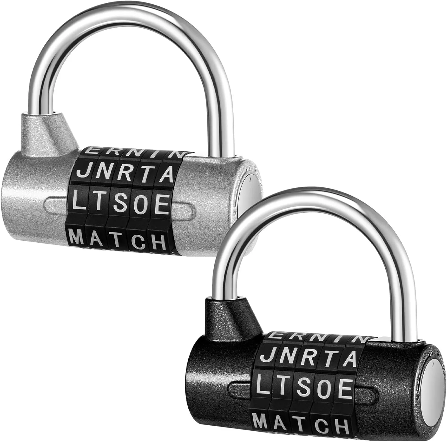 قفل ترکیبی 5 الفبایی تزویق، قفل فلزی 5 رقمی، قفل سنگین کلمه ای برای باشگاه، قفل بدون کلید قابل تنظیم مجدد برای قفل های باشگاه مدرسه جعبه ابزار قفل سگکی