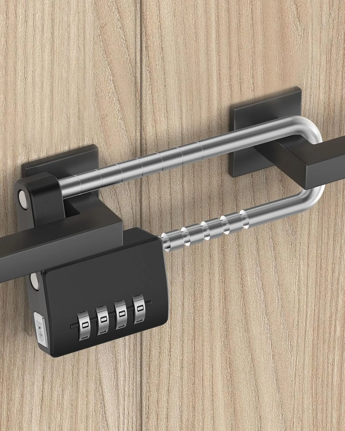 قفل ترکیبی یک عددی تزویق، قفل کابینت، قفل کمد باشگاه، قفل رمزی با حلقه بلند قابل تنظیم، قفل رمزی 4 رقمی، برای کمد مدرسه، انبار، حصار، دروازه، کولر، کیف، مشکی