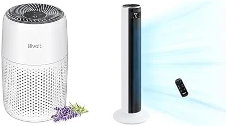 دستگاه تصفیه هوا کوچک Levoit Core mini + فن برج خنک کننده F362