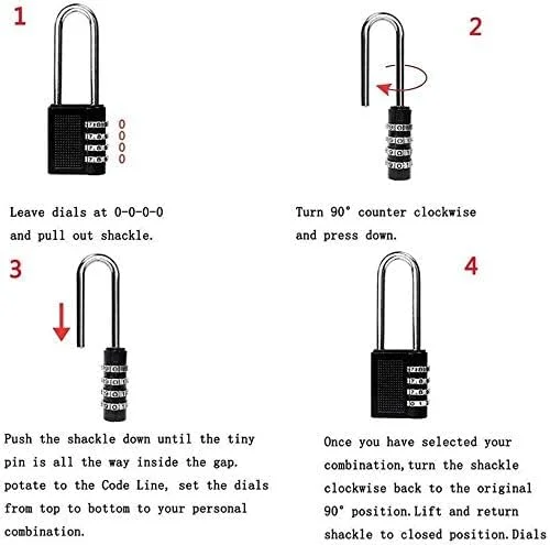 قفل ترکیبی SEN، قفل رمزی 4 رقمی مناسب فضای باز، قفل مدرسه، قفل باشگاه و قفل مشکی