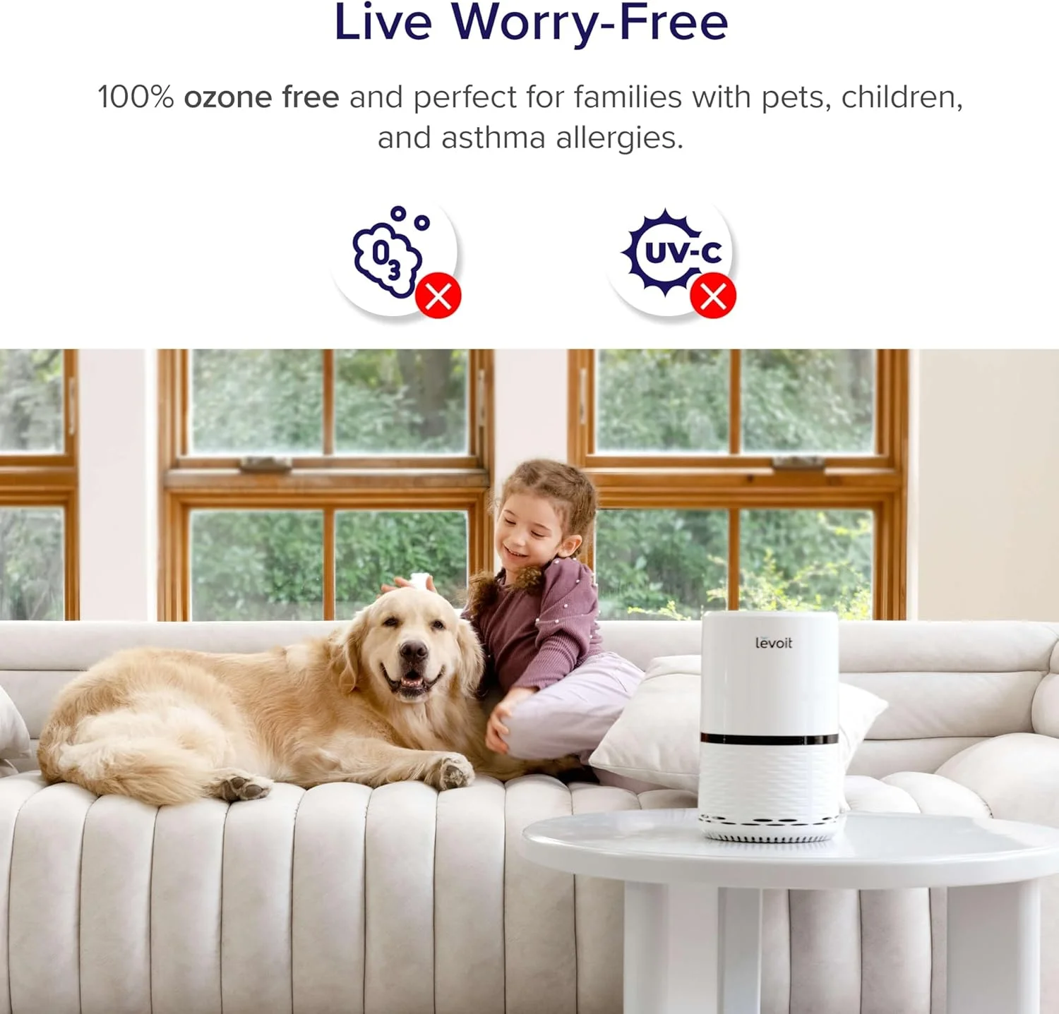 دستگاه تصفیه هوا لِوویت برای خانه، فیلتر HEPA H13 برای آلرژی و حیوانات خانگی، گرد و غبار، کپک و گرده، از بین برنده دود و بو، پاک کننده اتاق خواب با چراغ خواب اختیاری، LV-H132، سفید دستگاه تصفیه هوا لِوویت برای خانه، فیلتر HEPA H13 برای آلرژی و حیوانات خانگی، گرد و غبار، کپک و گرده، از بین برنده دود و بو، پاک کننده اتاق خواب با چراغ خواب اختیاری، LV-H132، سفید