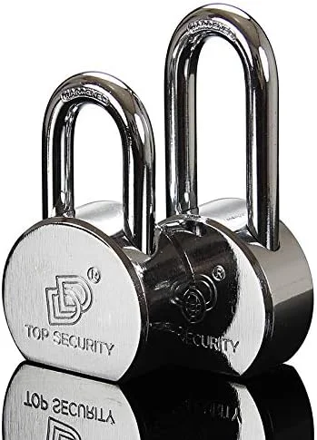 قفل آویز سنگین وظیفه در فضای باز، قفل های فولادی ضد آب برای فضای باز، خانه، گاراژ، باشگاه، کمد، کرکره، حصار، دوچرخه (همراه با 3 کلید) 102mmx65mm