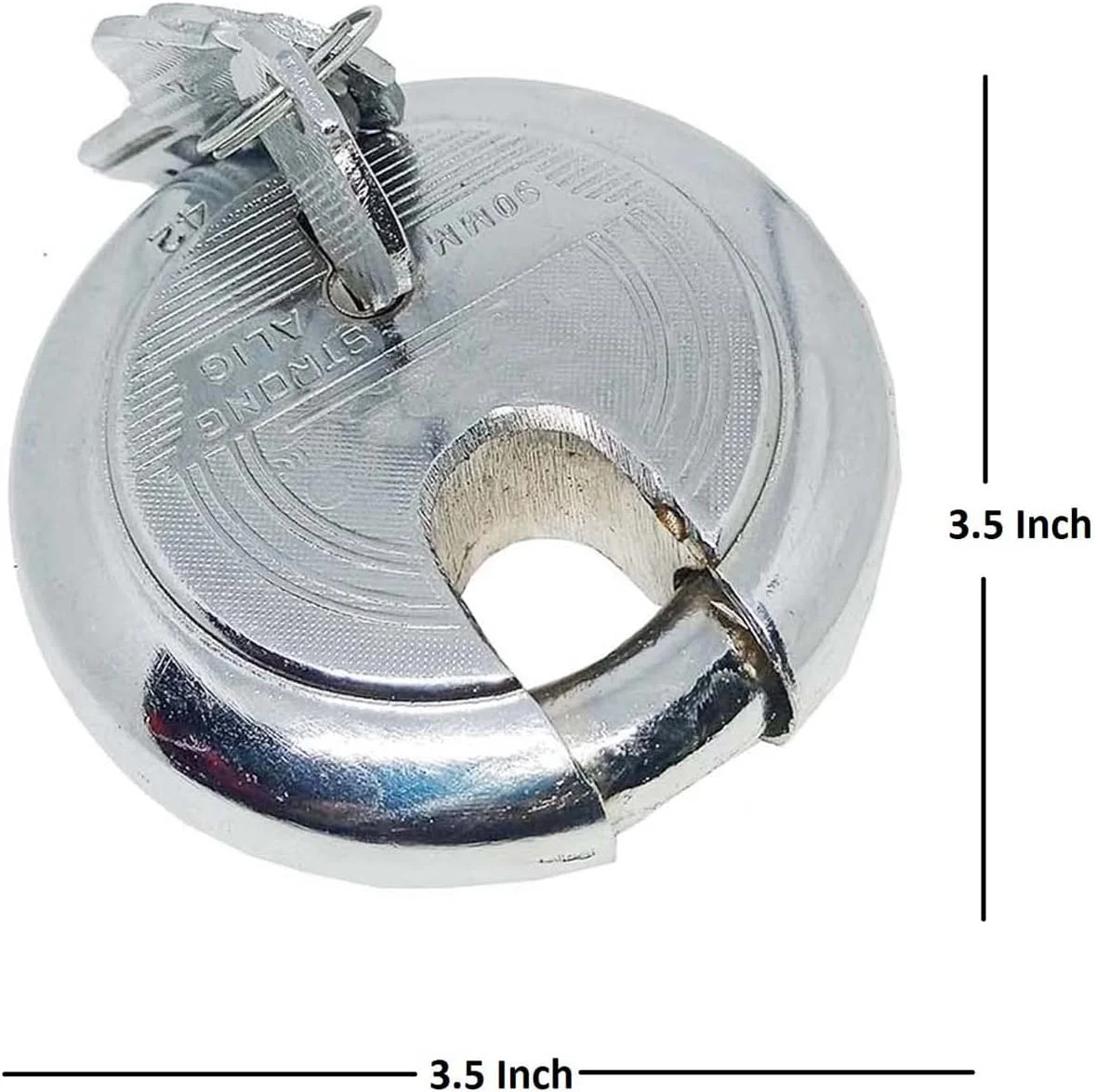 ست 2 عددی قفل گرد سنگین شاتر Unikkus همراه با کلید برای مغازه، خانه، اتاق، سایز 90 میلی متر