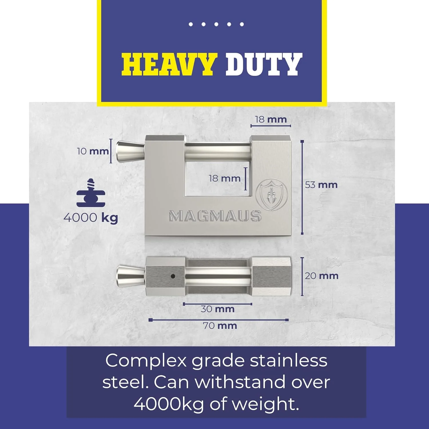 قفل های کانتینری بزرگ Sentinal، مقاوم در برابر آب و مناسب فضای باز | ضد زنگ، ضد دریل [محافظت در برابر سارقان] - ایده آل برای انبار خود، زنجیر، گاراژها و امنیت سوله.