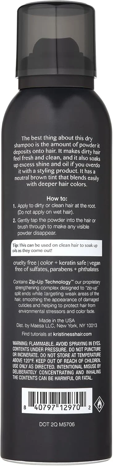 شامپو خشک موهای تیره کریستین اس با ویتامین C برای انواع مو - اسپری پودری شامپو خشک جاذب روغن و صرفه جویی در زمان برای انواع مو، وگان، 118 میلی لیتر شامپو خشک موهای تیره کریستین اس با ویتامین C برای انواع مو - اسپری پودری شامپو خشک جاذب روغن و صرفه جویی در زمان برای انواع مو، وگان، 118 میلی لیتر