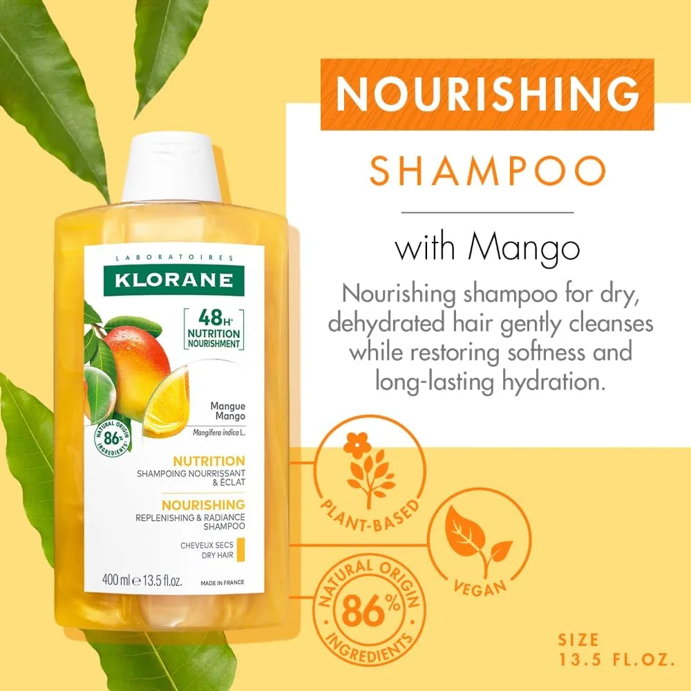 شامپو مغذی کلوران با کره انبه، مرطوب کننده و آبرسان موهای خشک، فاقد پارابن، سیلیکون و SLS، 400 میلی لیتر شامپو مغذی کلوران با کره انبه، مرطوب کننده و آبرسان موهای خشک، فاقد پارابن، سیلیکون و SLS، 400 میلی لیتر