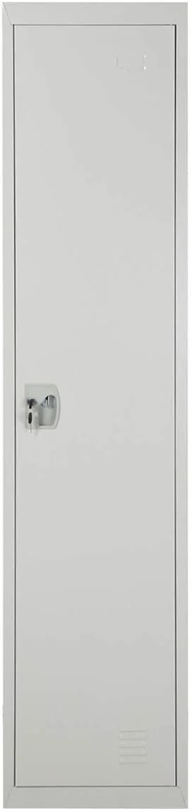 کابینت فلزی تک درب Galaxy Design با دستگیره پلاستیکی، رنگ خاکستری، ابعاد (طول x عرض x ارتفاع) 45 x 45 x 185 سانتی متر، مدل - GDF-1T