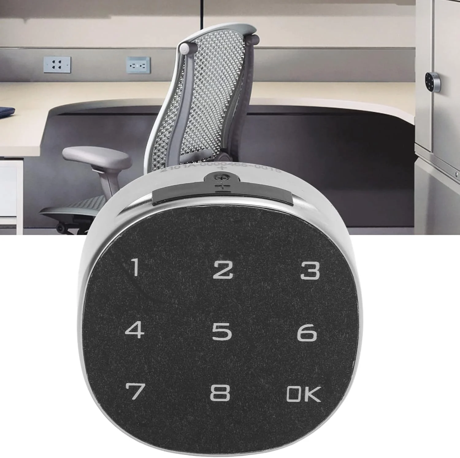 قفل الکترونیکی کابینت GUPE، قفل رمزدار الکترونیکی 9 دکمه لمسی با امنیت بالا و ضد سرقت به همراه محفظه باتری خارجی برای فایل، کمد و کشو (30 میلی متر)