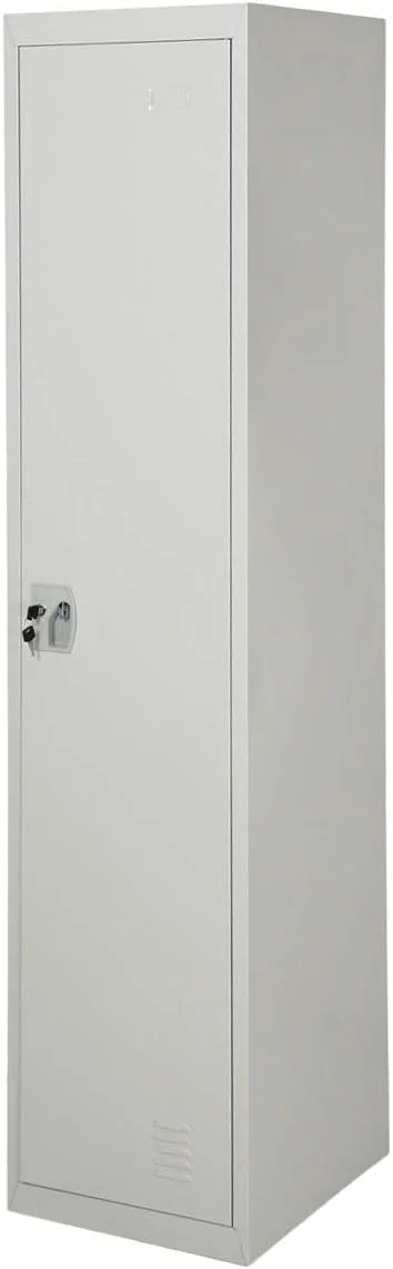 کابینت فلزی تک درب Galaxy Design با دستگیره پلاستیکی، رنگ خاکستری، ابعاد (طول x عرض x ارتفاع) 45 x 45 x 185 سانتی متر، مدل - GDF-1T