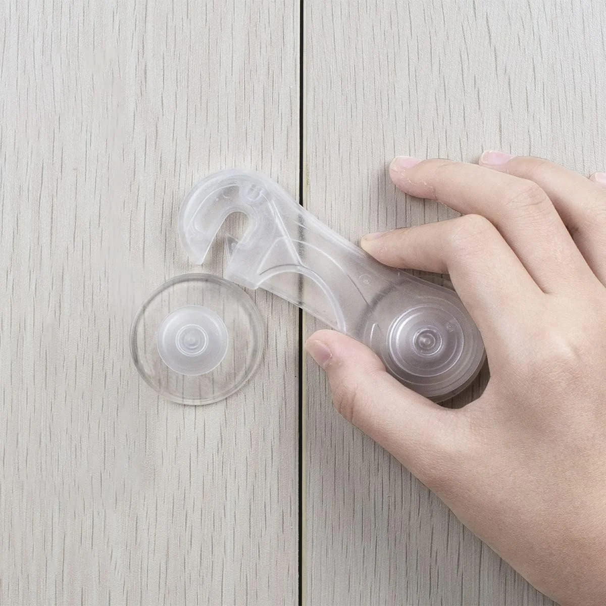 قفل ایمنی کابینت کودک HEOATH (بسته 10 عددی) - قفل های ایمنی کودک برای کشوها، درب توالت، یخچال، فر، با 10 چسب 3M اضافی (شفاف)