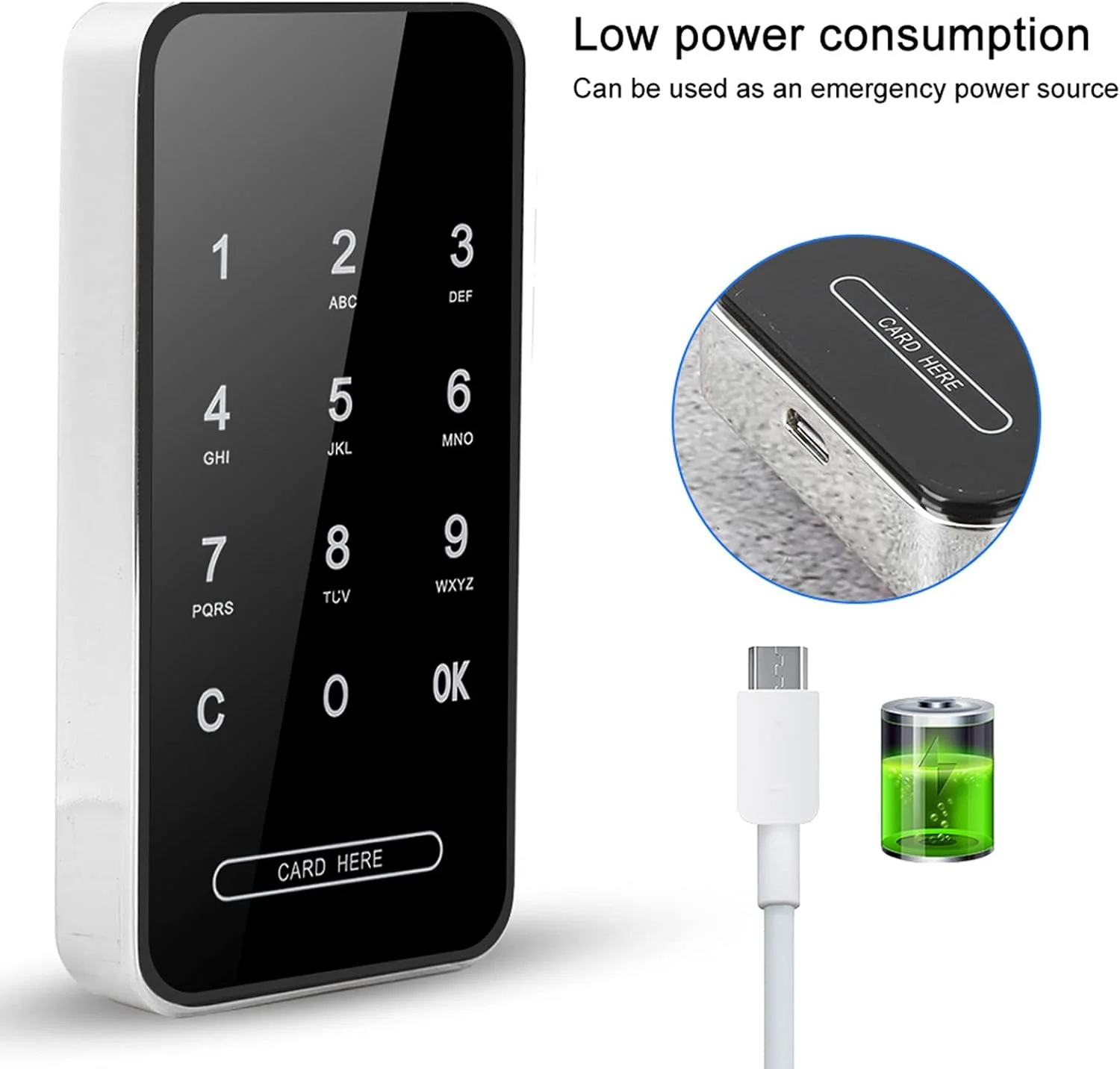 قفل الکترونیکی کابینت GUPE، قفل صفحه کلید لمسی دیجیتال بدون کلید، ورود رمز عبور و قفل کشویی کارت RFID، قفل کابینت برای کابینت اداری، کمد لباس، کشو، گنجه (سگک دستبند)