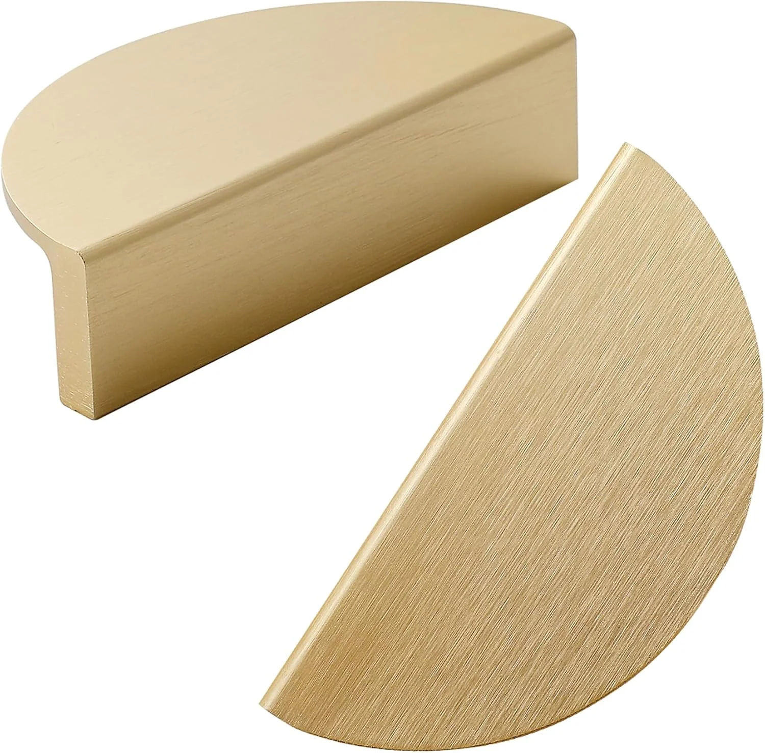 دستگیره کابینت نیم دایره طلایی مات AOBITE، بسته 2 عددی، دستگیره کشو کمد، سخت افزار کشو میز آرایش، دستگیره کابینت آشپزخانه (کوچک، بسته 2 عددی، طلایی مات)