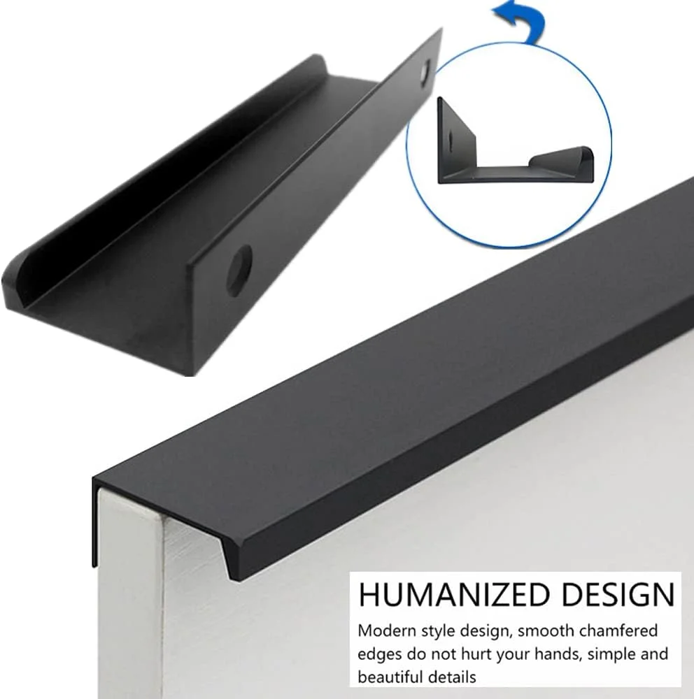 دستگیره های لبه ای مخفی کابینت آنتسن، بسته 6 عددی، دستگیره های کشویی کابینت، دستگیره های مشکی برای درب کمد، کابینت آشپزخانه، اتاق خواب، کمد دیواری و مبلمان دستگیره های لبه ای مخفی کابینت آنتسن، بسته 6 عددی، دستگیره های کشویی کابینت، دستگیره های مشکی برای درب کمد، کابینت آشپزخانه، اتاق خواب، کمد دیواری و مبلمان