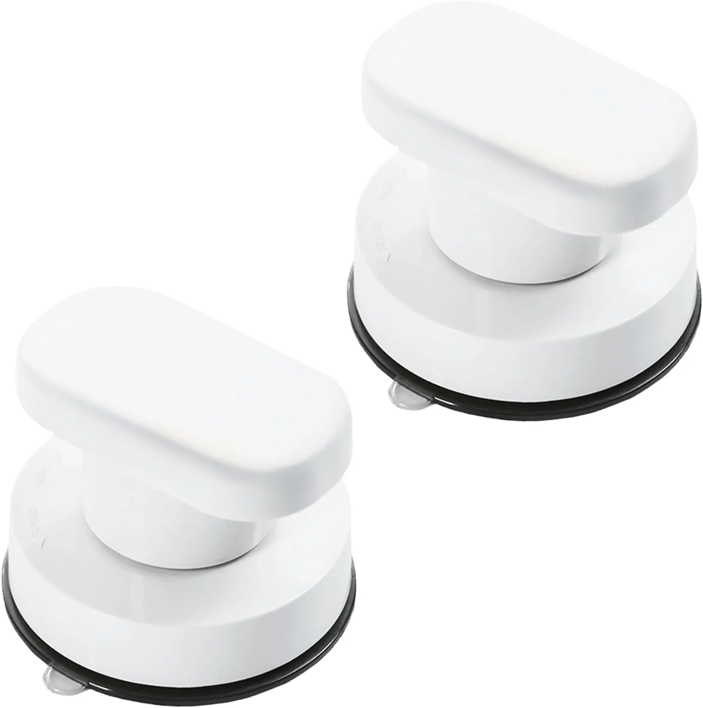 CCKHDD 2 عدد دستگیره درب شیشه ای آینه ای مکنده قوی، دستگیره درب کشویی حمام مکنده خلاء فوق العاده برای درب، پنجره، کابینت، توالت، کنترل مبلمان دستگیره (سفید)