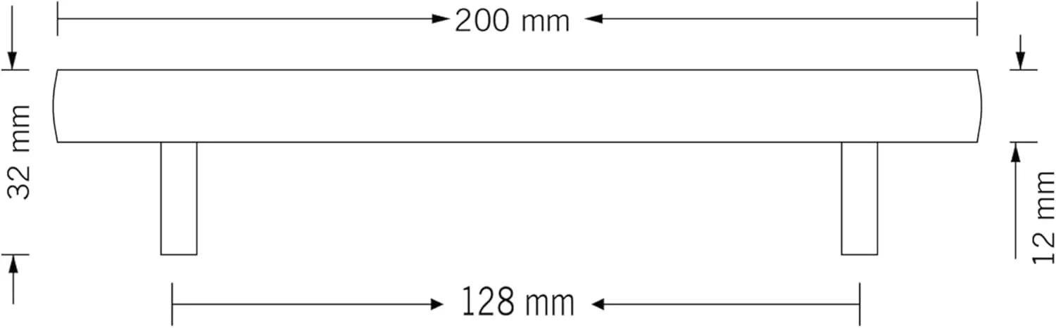 دستگیره کشویی استیل ضد زنگ ممتاز Cincinno Stellarum – مناسب منزل و محل کار، محافظت در برابر اشعه UV، تست شده با اسپری نمک (مشکی مات، 200x12x32 میلی متر)