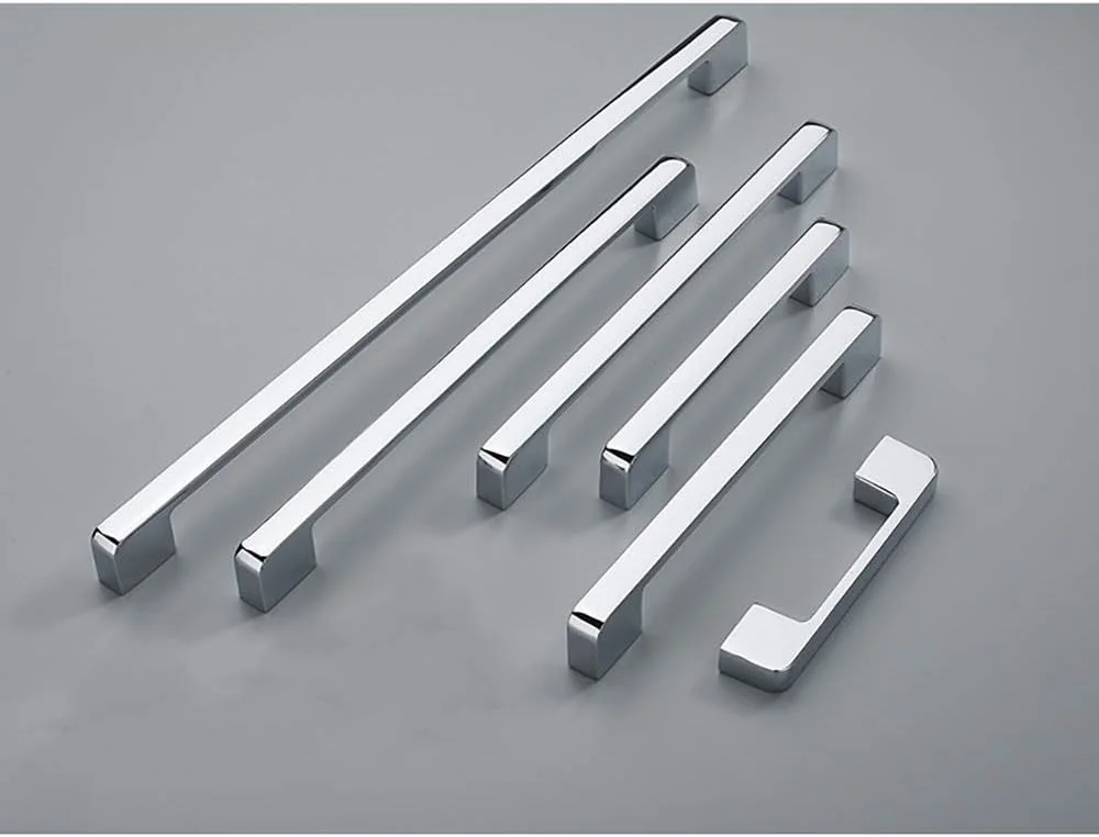 5 عدد دستگیره کابینت کشو مبلمان درب کمد آشپزخانه آلیاژ روی کروم براق میله T مرکز سوراخ 160 میلی متر