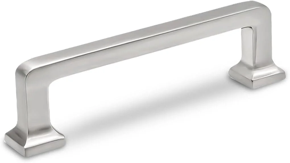 ویلا، بسته 10 عددی دستگیره کابینت مربع نیکل ساتن برس خورده 3-3/4 اینچی، دستگیره کشو، سخت افزار کابینت آشپزخانه، دستگیره کابینت، دستگیره کشو کمد