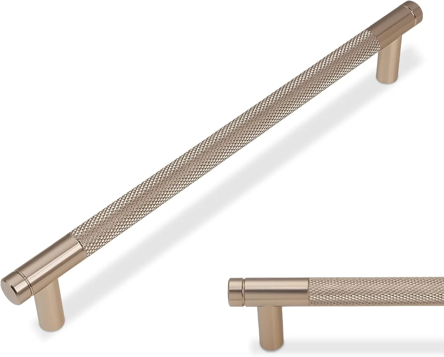 بوکوبی 10 عددی دستگیره کابینت آشپزخانه برنزی شامپاین 7.5 اینچی، دستگیره های آجدار کابینت، دستگیره کشو، یراق آلات کابینت