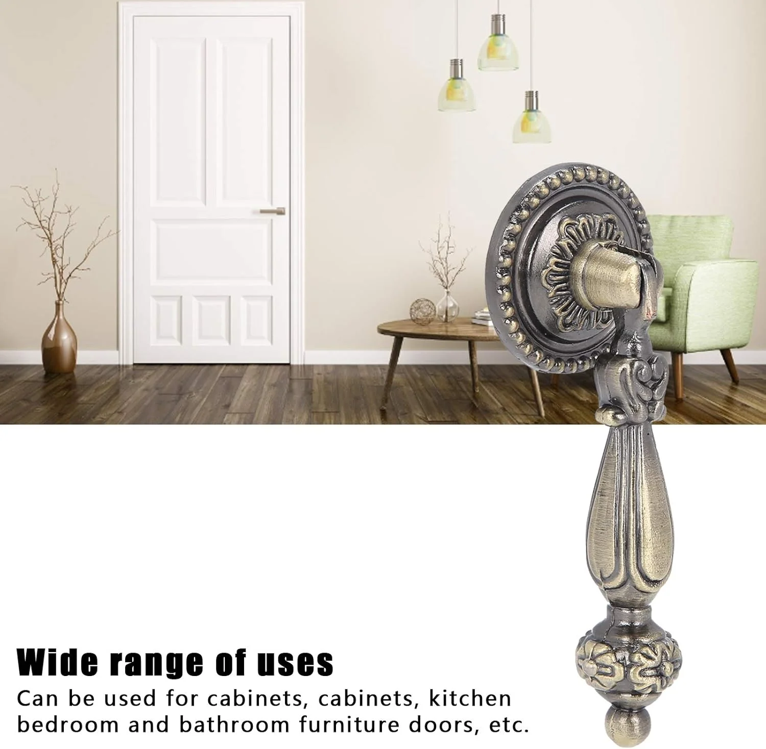 4 عدد دستگیره برنزی تک سوراخه تزئینی به همراه پیچ های نصب