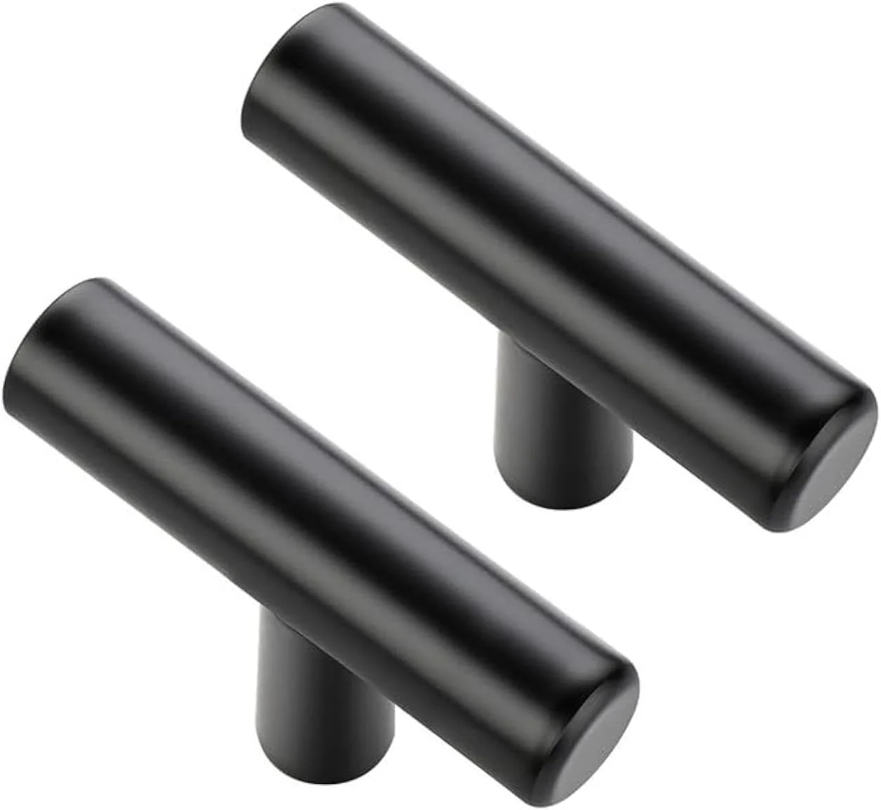 دستگیره کابینت تی بار، بسته 10 عددی، دستگیره مشکی کابینت، دستگیره 5 سانتی متری کابینت آشپزخانه، دستگیره تک پیچ کشو برای کمد (مشکی و 20 پیچ)