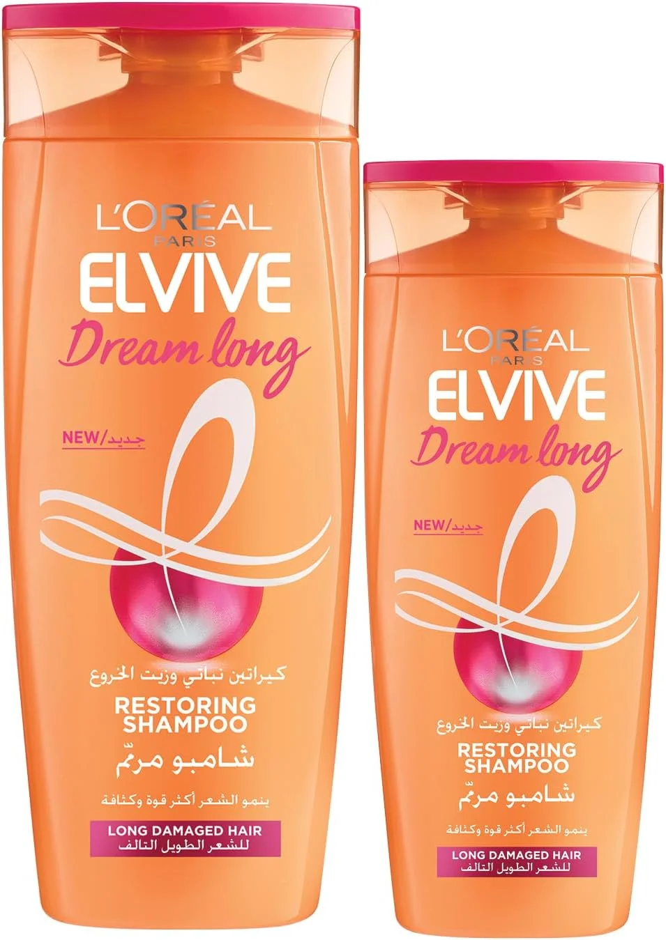 شامپو لورآل پاریس Elvive Dream Long حجم 600 میلی لیتر + شامپو 400 میلی لیتر برای موهای بلند و ضعیف شامپو لورآل پاریس Elvive Dream Long حجم 600 میلی لیتر + شامپو 400 میلی لیتر برای موهای بلند و ضعیف