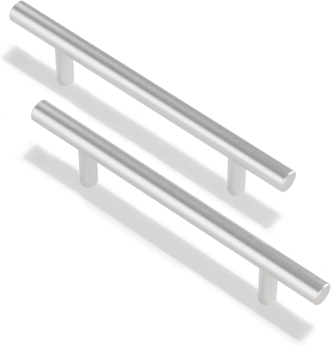 BUHO1991 ست دستگیره آشپزخانه 10 عددی 96 میلی متری همراه با پیچ، دستگیره کابینت استیل T شکل، دستگیره کشو، دستگیره درب برای مبلمان اتاق خواب آشپزخانه (10 عدد، فاصله سوراخ ها 96 میلی متر)