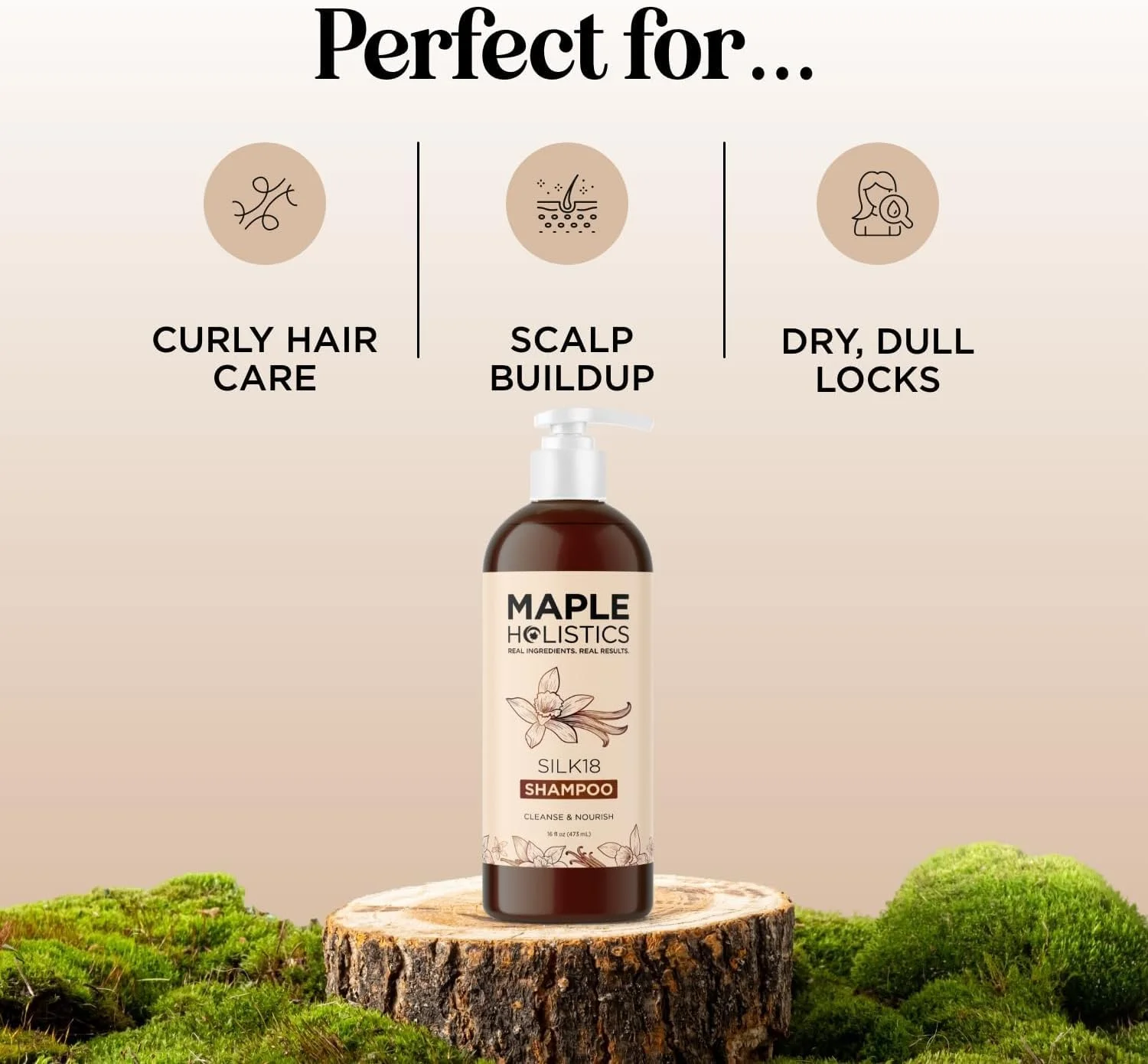 شامپو موی طبیعی Silk18 برای زنان، مردان و نوجوانان، فرمول پیشرفته ضد وز برای موهای معمولی تا خشک، بدون سولفات، مناسب موهای رنگ شده، حاوی روغن جوجوبا و آرگان خالص، مرطوب کننده ها و اسیدهای آمینه کراتین ابریشم