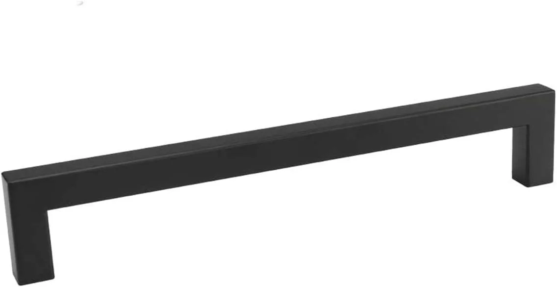 دستگیره کوچک کمدی DELFINO، دستگیره کوچک مشکی کمد، دستگیره مربعی جامد مشکی کابینت، سخت افزار مشکی کابینت، دستگیره های مدرن کابینت اتاق خواب، 1 عدد