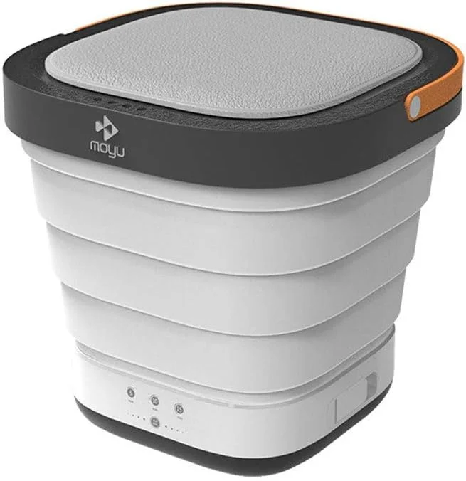 ماشین لباسشویی کوچک تاشو جادویی LIMEIG، ماشین لباسشویی تاشو کوچک قابل حمل، ماشین لباسشویی سطلی تاشو، کوچک قابل حمل خانگی، درب شفاف، دسته سگکی، تاشو و فشرده سازی آسان.