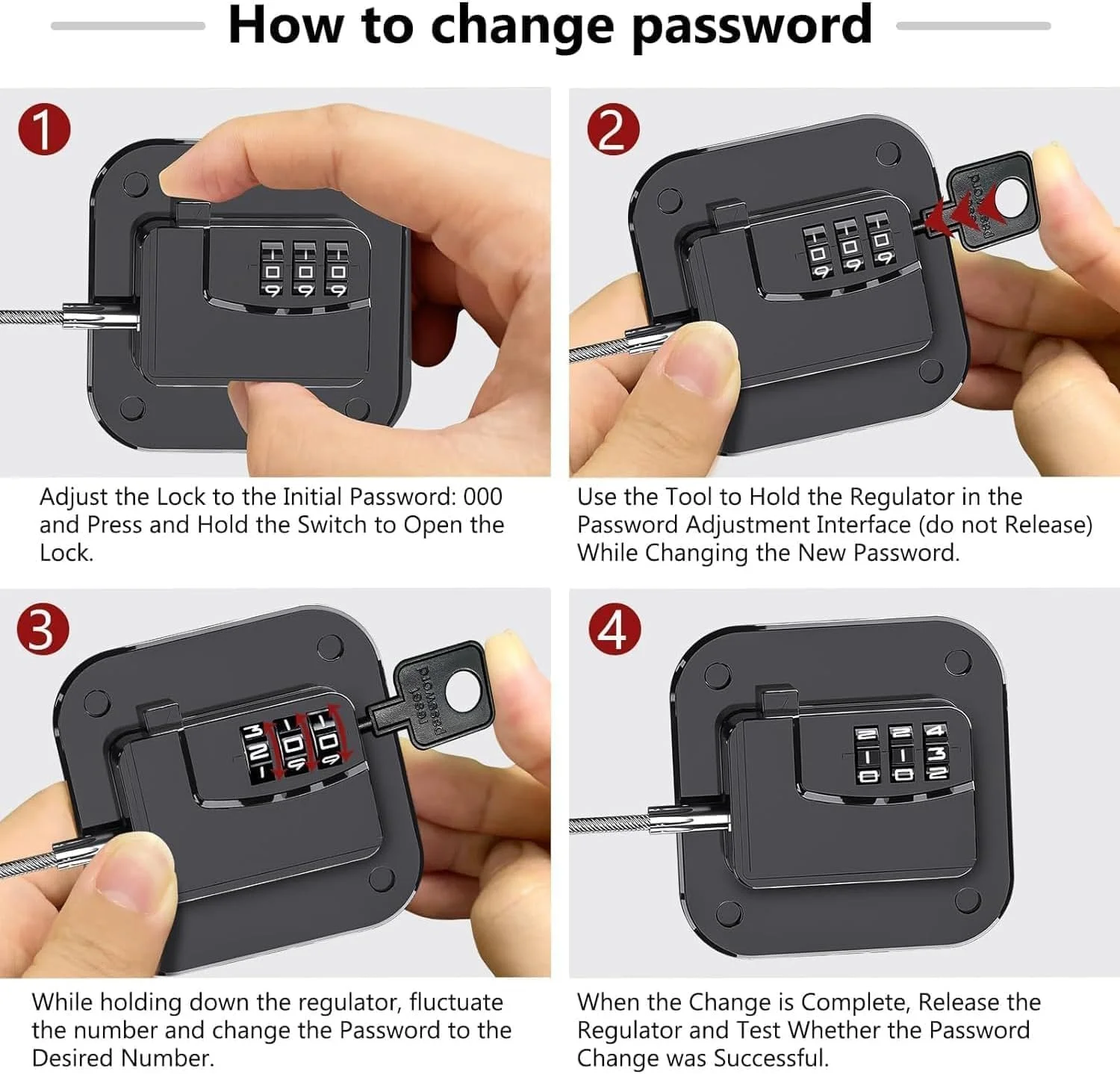 قفل یخچال کودک تزویق، قفل کابینت ایمن کودک، قفل ۳ رقمی با کابل فولادی و چسب 3M، برای کمد، کشو، درب، پنجره، مشکی - 2 عددی قفل یخچال کودک تزویق، قفل کابینت ایمن کودک، قفل ۳ رقمی با کابل فولادی و چسب 3M، برای کمد، کشو، درب، پنجره، مشکی - 2 عددی