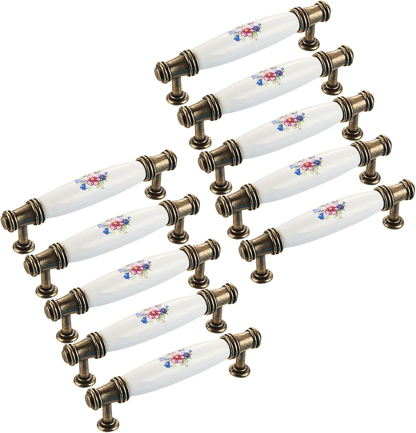 دستگیره کابینت طرح قدیمی EBETA، دستگیره کمانی، دستگیره سرامیکی، دستگیره درب، دستگیره مبلمان طرح رترو، دستگیره کشو، دستگیره مبلمان، فاصله سوراخ 96 میلی متر، بسته 10 عددی