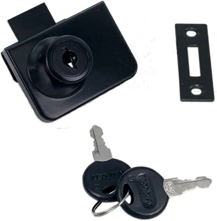قفل شیشه ای مشکی Young Wolf برای کابینت، قفل پنجره، ویترین به همراه 2 کلید