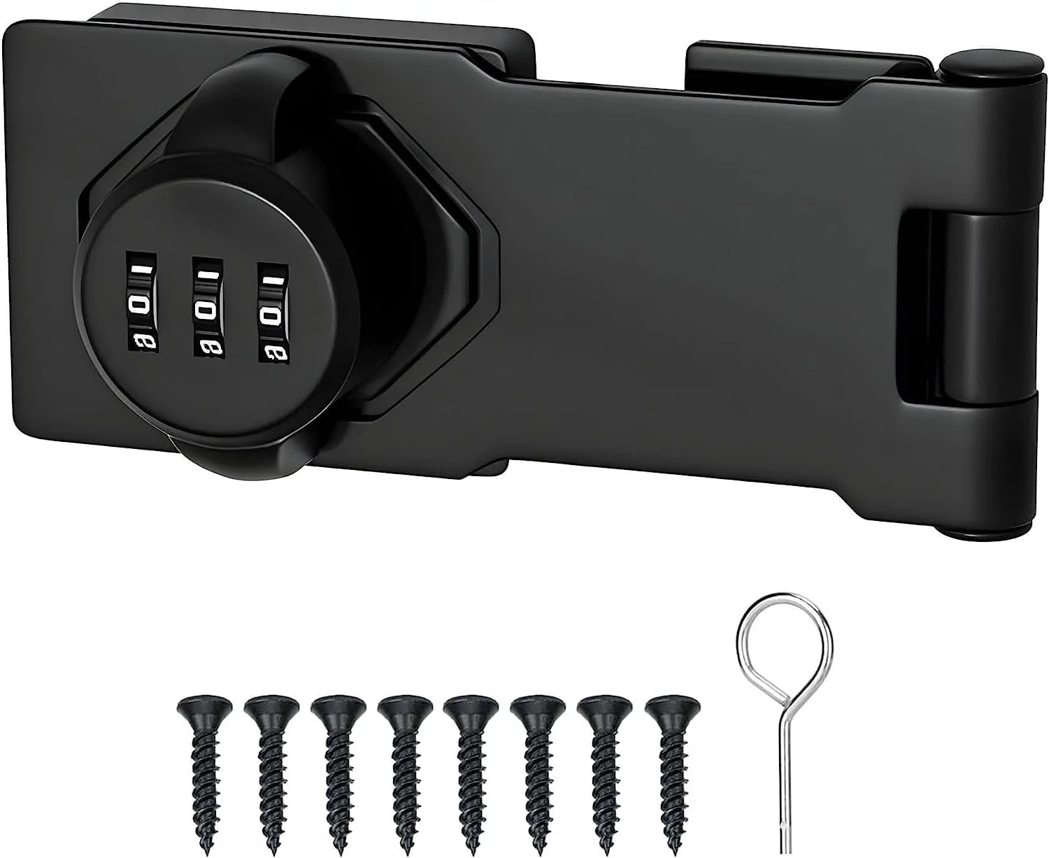 قفل رمزدار کابینت خانگی Wawasia، قفل ترکیبی درب کابینت برای درب های کوچک، کابینت ها، درب انبار، فضای باز، باغ، قفل درب کابینت پرونده اداری (مشکی)