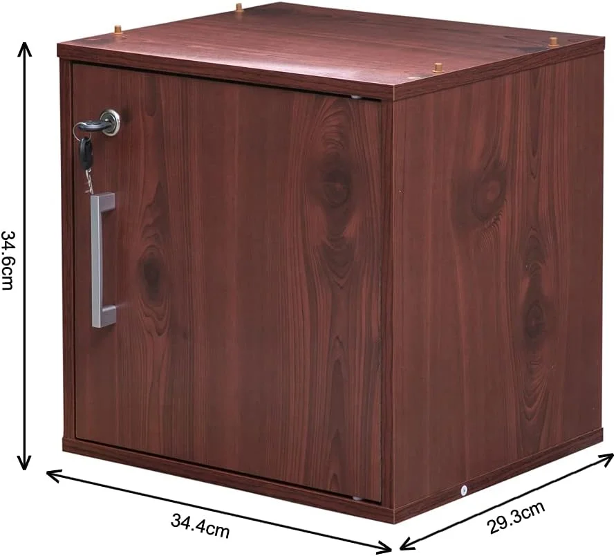 کمد ذخیره سازی اداری WT-EASY CARE | سازمان دهنده ذخیره سازی منزل و مدرسه | کابینت ذخیره سازی برای کودکان | کابینت چوبی با کلید | مبلمان چوبی ماهون