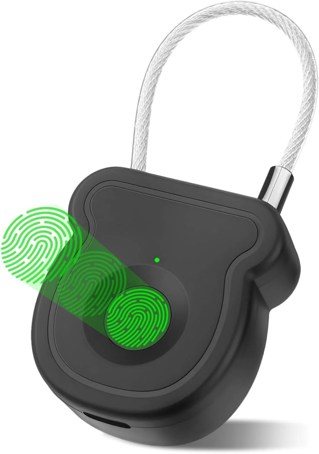 قفل چمدان اثر انگشتی هوشمند Uniiking®، قفل انگشتی فلزی بیومتریک بدون کلید، ضد آب، قابل شارژ USB، برای چمدان، جعبه ابزار، کوله پشتی، کیف، قفل باشگاه