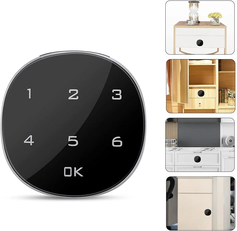 قفل کابینت TERRIFI با صفحه لمسی و رمز دیجیتال 15 رقمی، قفل الکترونیکی ضد سرقت برای کمد، جعبه ابزار، کشو، صندوق پستی و قفل مدرسه