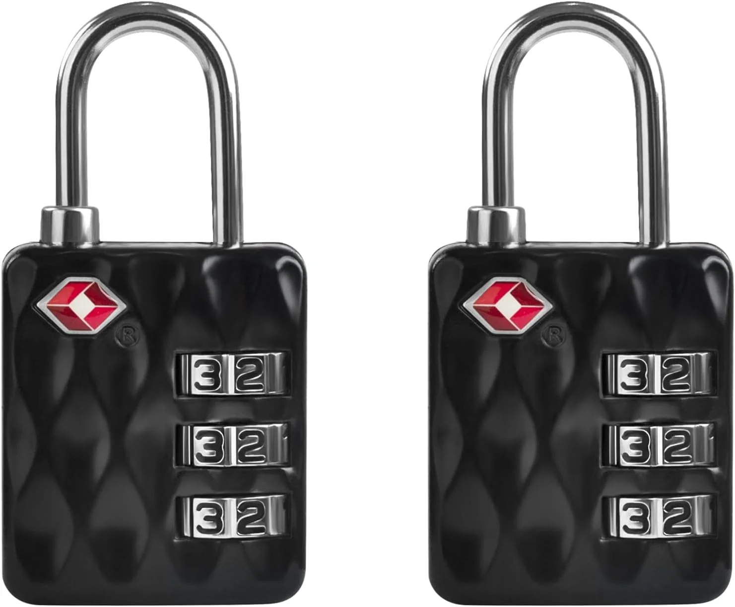 قفل های امنیتی TSA برای چمدان، قفل ترکیبی برای کمد، قفل ترکیبی 3 رقمی کوچک، برای کمد باشگاه، چمدان، جعبه اسلحه، انبار، حصار بیرونی، زیپ (مشکی+مشکی)