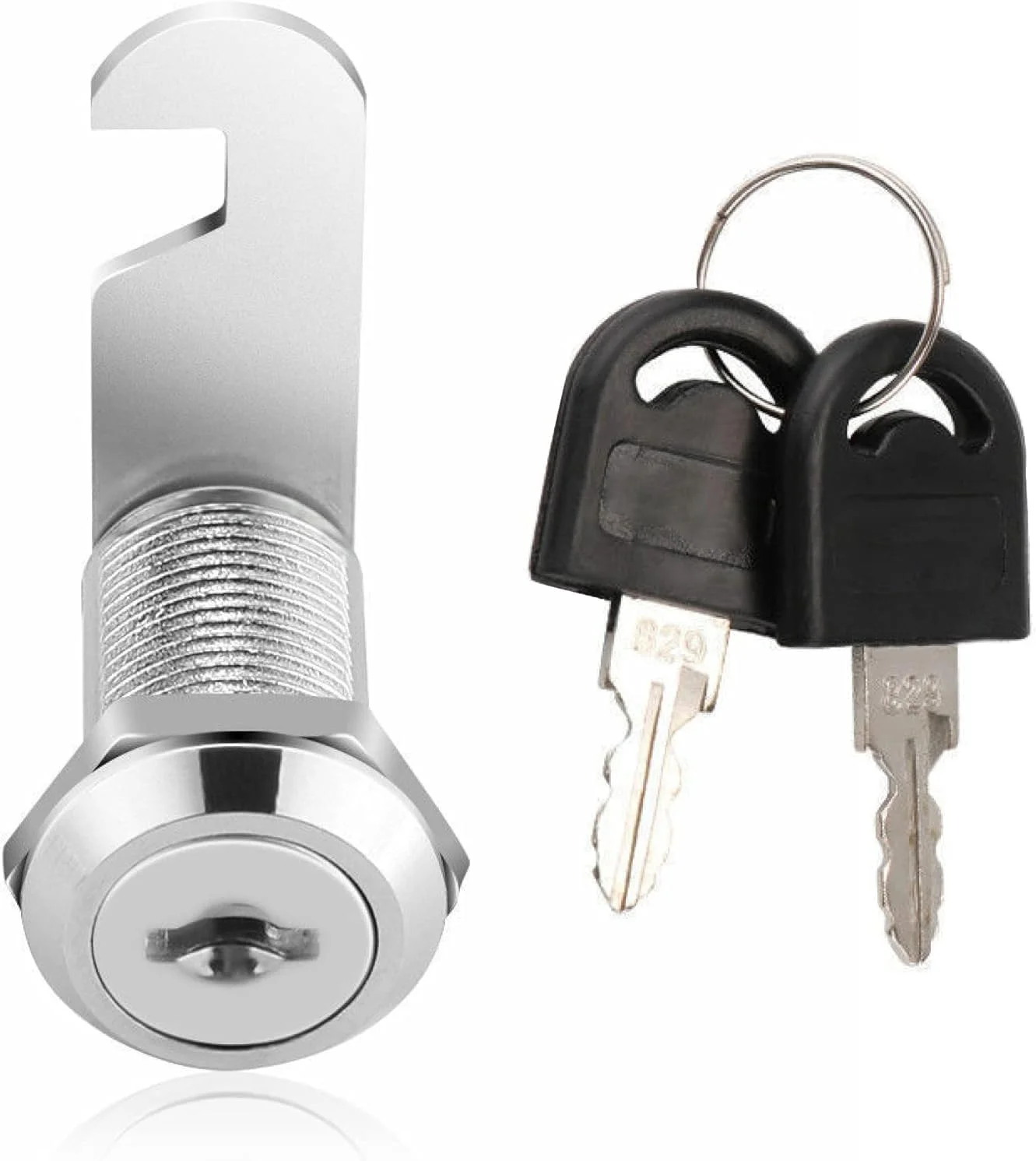 قفل زبانه ای 25 میلی متری VersaMarts برای امنیت کشو همراه با 2 کلید | قفل زبانه فلزی بادوام برای صندوق پستی، کشو، کمد و کابینت