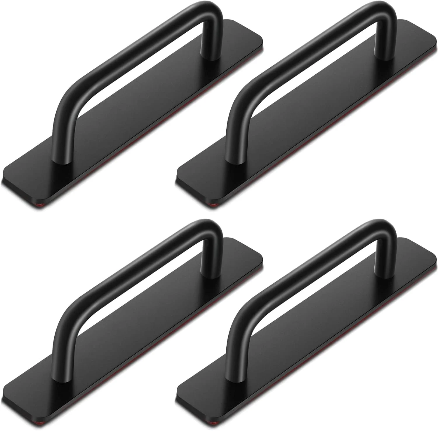 دستگیره کابینت چسبی فانروس 15 سانتی متری، دستگیره کشویی کابینت، دستگیره آشپزخانه، دستگیره فوری خود چسب کابینت، سخت افزار دستگیره کابینت آشپزخانه برای دستگیره درب (مشکی، 4 عدد)