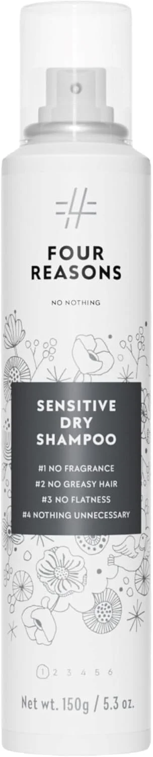 شامپو خشک بدون هیچ چیز برای زنان - شامپو خشک بدون آب و بدون عطر برای موهای تیره، بلوند و چرب. ضد حساسیت و بدون عطر برای پوست سر حساس 150 گرم