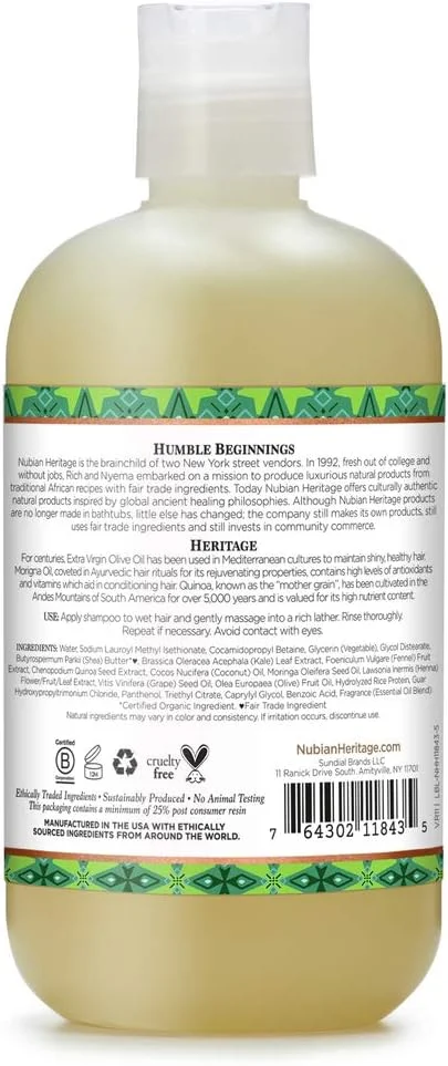 شامپو نوبیان هریتج برای موهای خشک حاوی روغن زیتون آبرسان و احیا کننده 355 میلی لیتر شامپو نوبیان هریتج برای موهای خشک حاوی روغن زیتون آبرسان و احیا کننده 355 میلی لیتر