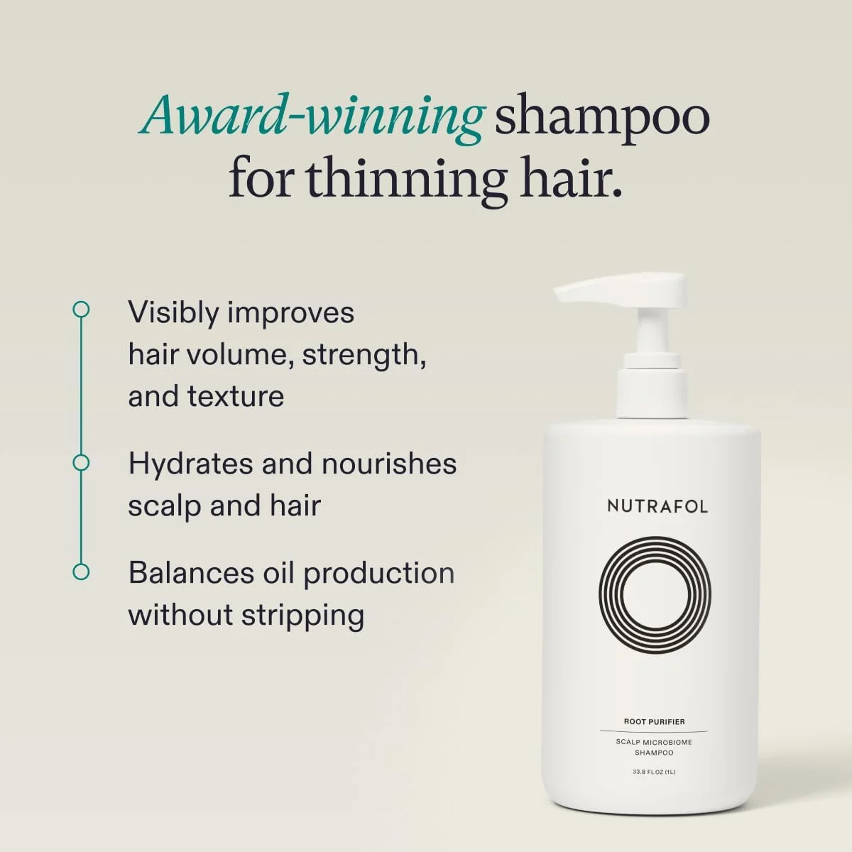 شامپو نوترافول، پاک کننده و آبرسان مو و پوست سر، بهبود دهنده حجم، استحکام و بافت مو، فرموله شده توسط پزشک برای موهای نازک. بی خطر برای موهای رنگ شده، بدون سولفات - بطری 1 لیتری