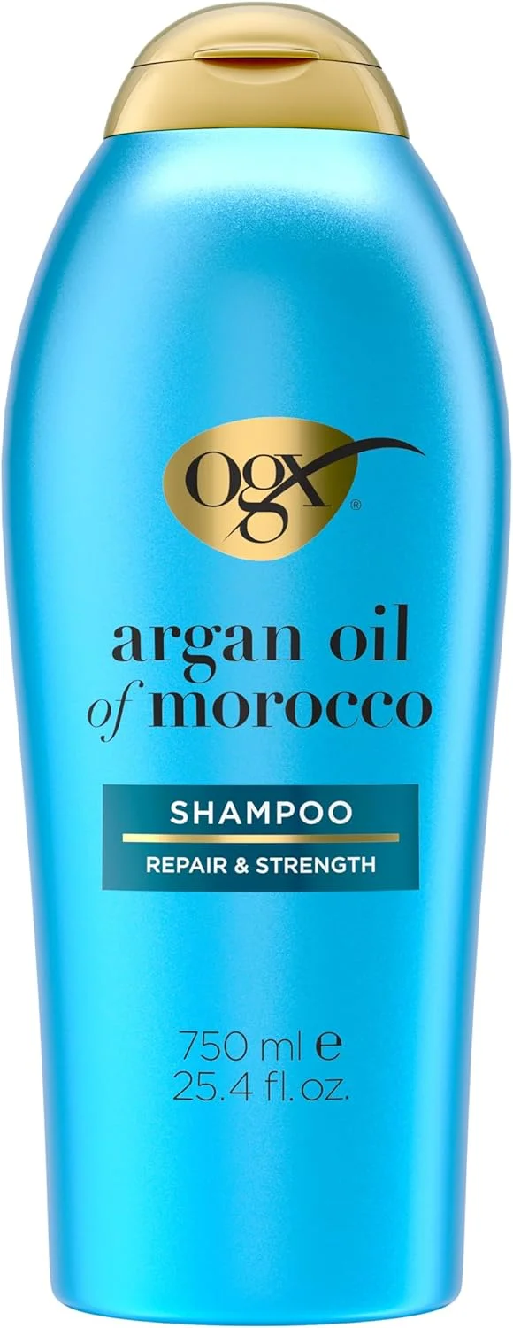 شامپو روغن آرگان مراکشی OGX - تقویت کننده و ترمیم کننده موهای خشک و آسیب دیده - بدون پارابن، بدون سولفات - 750 میلی لیتر