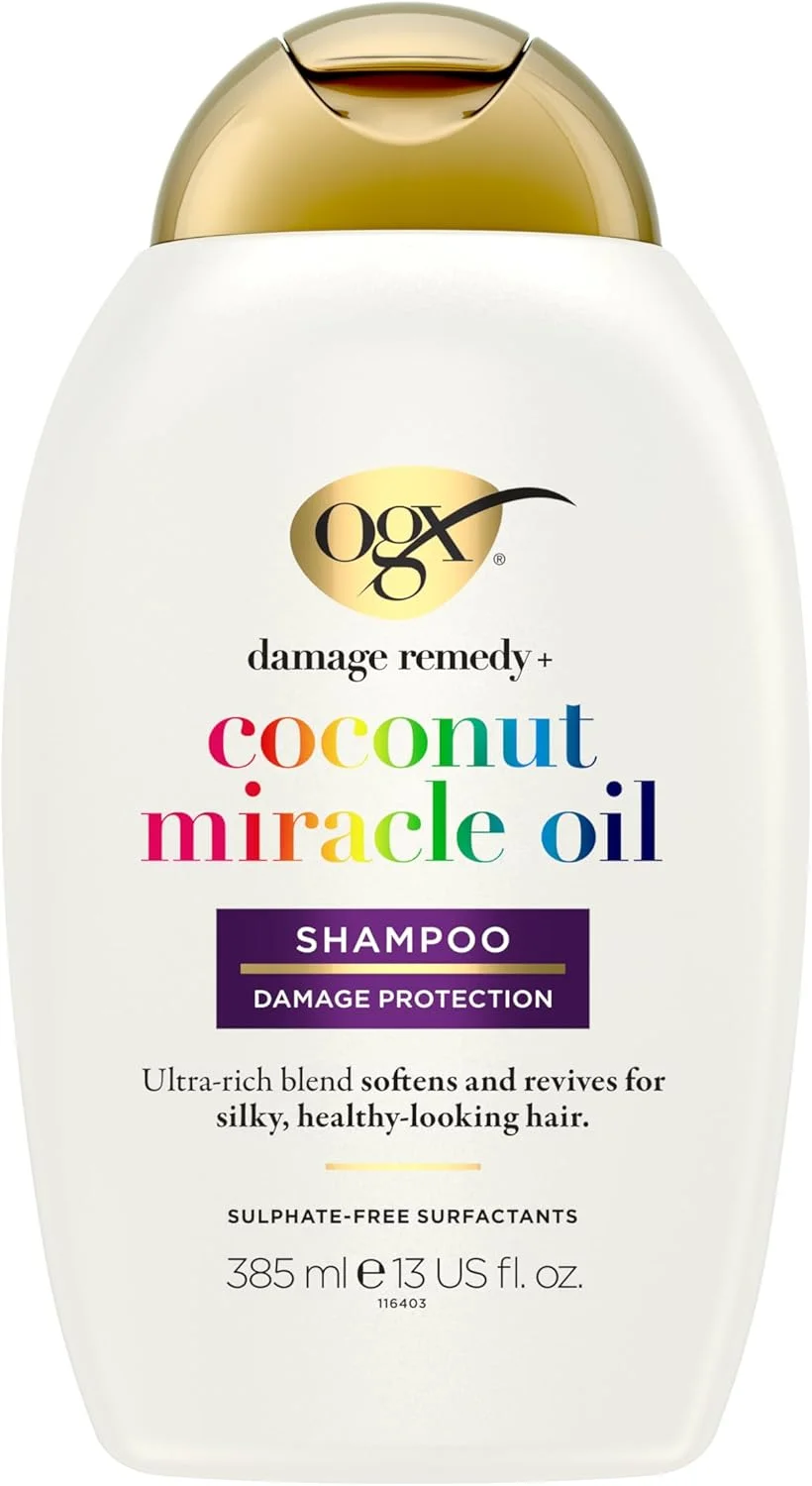 او جی ایکس، شامپو، درمان آسیب دیدگی + روغن نارگیل معجزه آسا، 385 میلی لیتر
