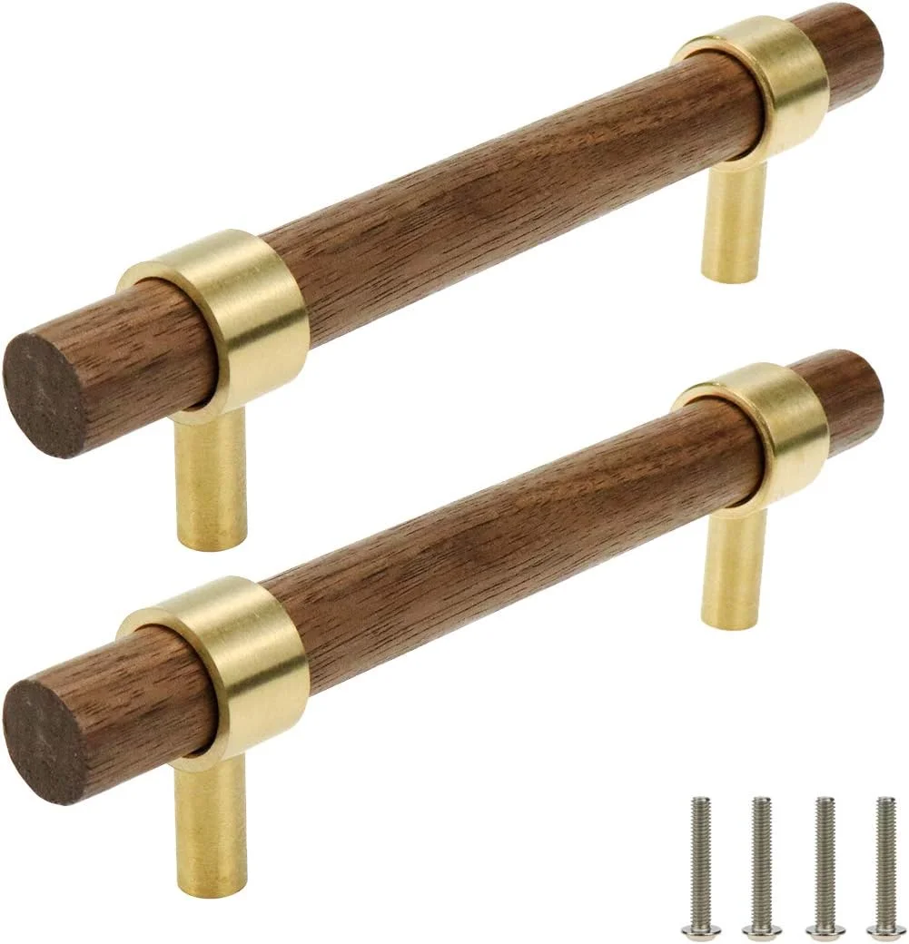 دستگیره کشو HONJIE برنجی گردویی 140 میلیمتری، مناسب کابینت آشپزخانه و کمد لباس، با فاصله سوراخ قابل تنظیم، همراه با پیچ، 2 عدد دستگیره کشو HONJIE برنجی گردویی 140 میلیمتری، مناسب کابینت آشپزخانه و کمد لباس، با فاصله سوراخ قابل تنظیم، همراه با پیچ، 2 عدد