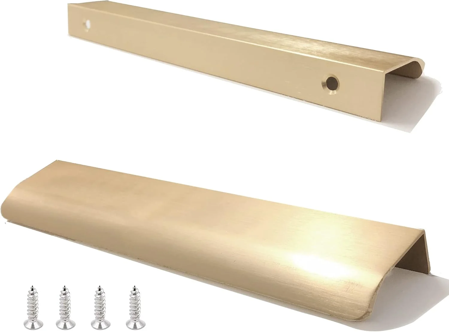 دستگیره مخفی لبه انگشتی جوجا، بسته 10 عددی، مناسب کشوهای مبلمان مدرن، کابینت و آشپزخانه، برنجی، 150 میلی متر دستگیره مخفی لبه انگشتی جوجا، بسته 10 عددی، مناسب کشوهای مبلمان مدرن، کابینت و آشپزخانه، برنجی، 150 میلی متر