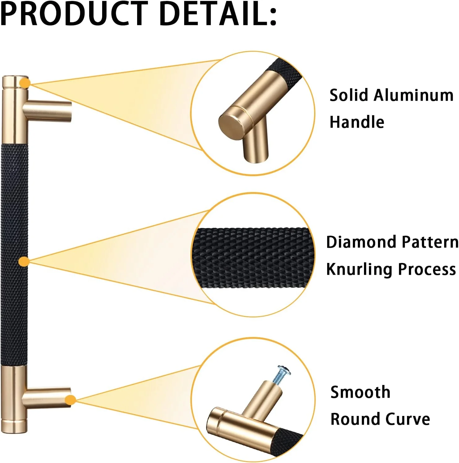 دستگیره کابینت GTKHAAPPY بسته 2 عددی، 15.7 سانتی متری، مدرن مشکی و طلایی، دستگیره های آلومینیومی کابینت، سخت افزار کشو با طرح الماس آجدار برای درب کابینت آشپزخانه و حمام (فاصله مرکز سوراخ 12.7 سانتی متر) دستگیره کابینت GTKHAAPPY بسته 2 عددی، 15.7 سانتی متری، مدرن مشکی و طلایی، دستگیره های آلومینیومی کابینت، سخت افزار کشو با طرح الماس آجدار برای درب کابینت آشپزخانه و حمام (فاصله مرکز سوراخ 12.7 سانتی متر)