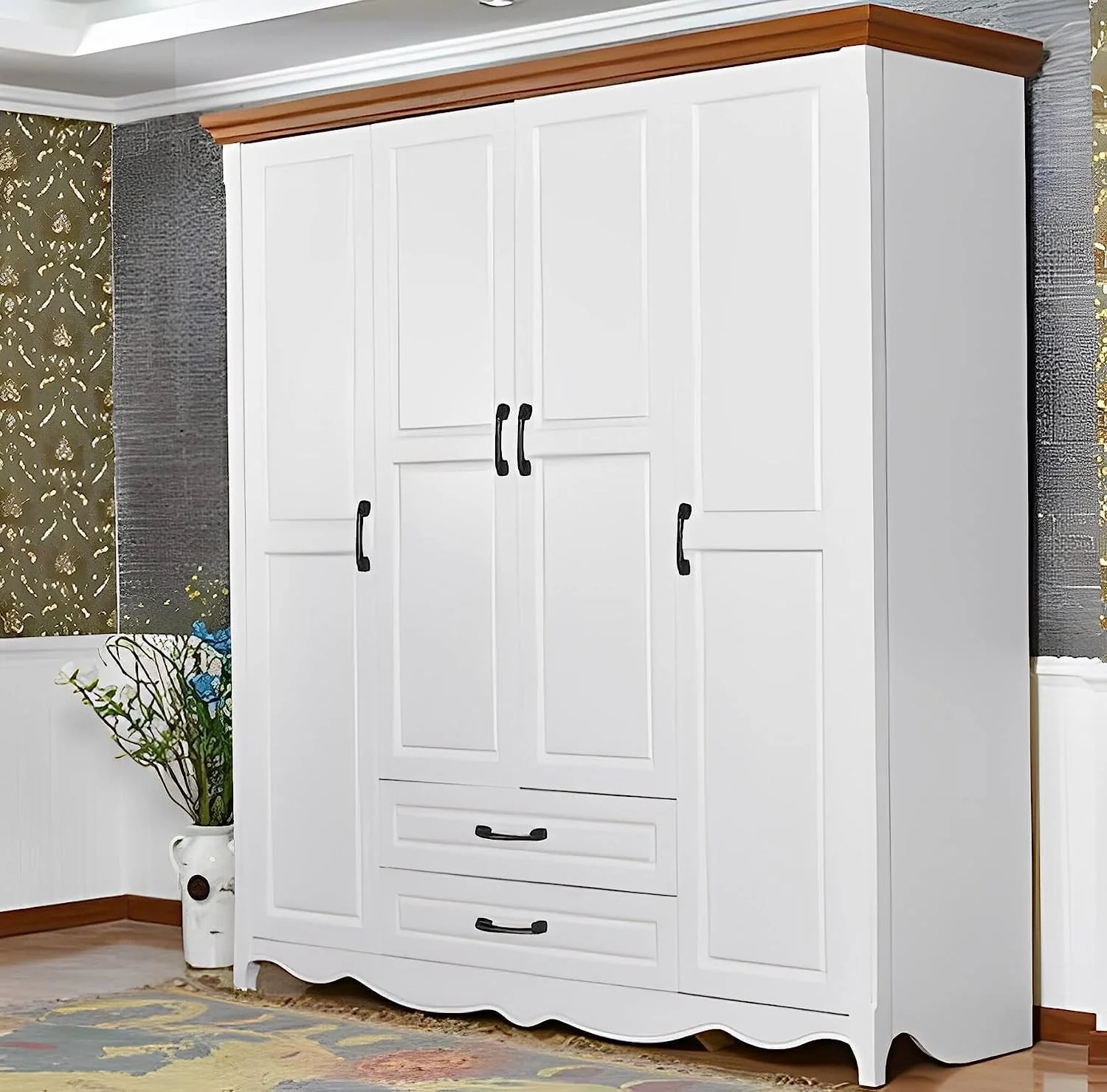 JOEJNCED 20 عدد دستگیره کمد، دستگیره کابینت، فاصله سوراخ 96 میلی متر، آلیاژ آلومینیوم، دستگیره کشو، دستگیره مشکی، برای کمد لباس، کابینت، کشو