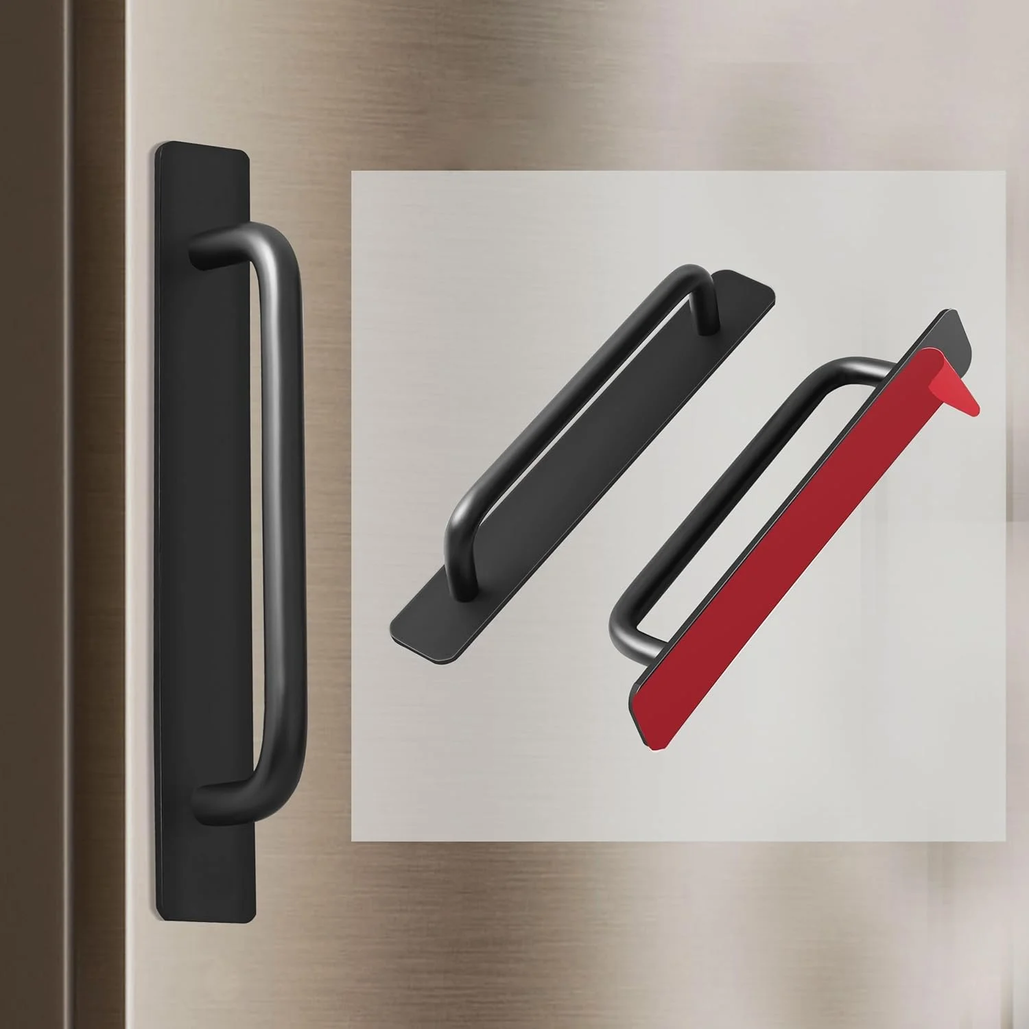 دستگیره کشو کابینت خودچسب GraGra، دستگیره های تخت مشکی مات خودچسب، دستگیره های چسبی کابینت برای آشپزخانه، کمد کشویی، پنجره و درب لوازم خانگی، 2 عدد مشکی دستگیره کشو کابینت خودچسب GraGra، دستگیره های تخت مشکی مات خودچسب، دستگیره های چسبی کابینت برای آشپزخانه، کمد کشویی، پنجره و درب لوازم خانگی، 2 عدد مشکی